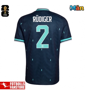 Tyskland Antonio Rudiger #2 Bortatröja VM 2026 Kortärmad